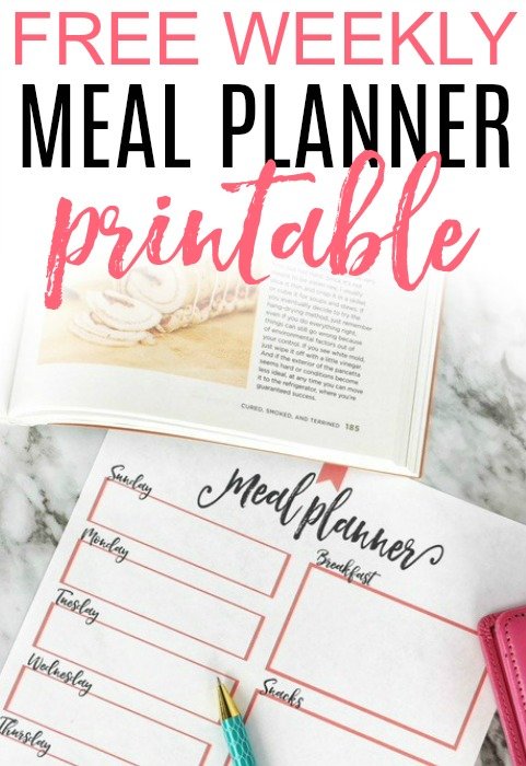 Weekly Meal Plan Printable - Frugally Blonde