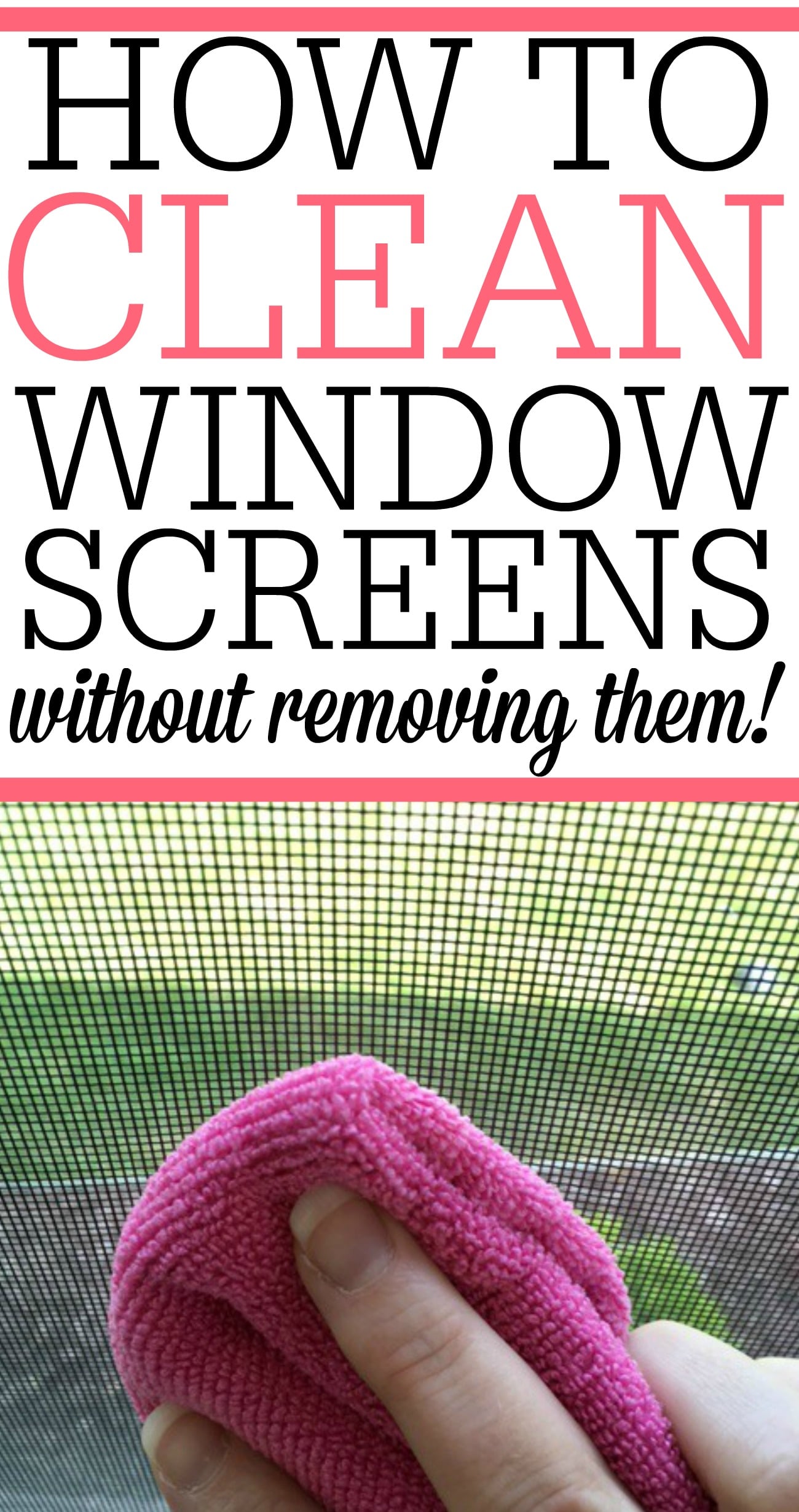 best way to clean window screens